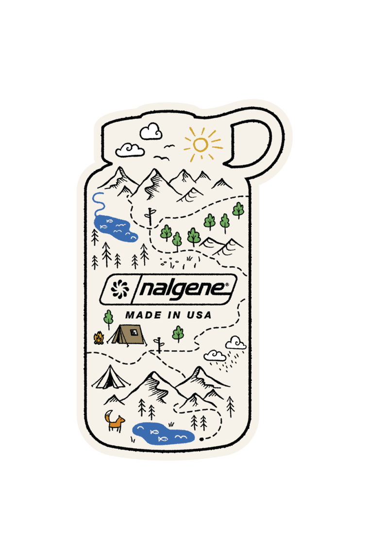 Nalgene Bottle Map Sticker